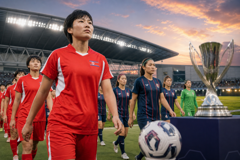 내고향 여자축구, 수원종합운동장, AWCL 파이널 기사 대표 이미지 - 북한 ‘내고향’ 여자축구단 8년 만에 한국 방문…수원FC 위민과 AWCL 준결승 격돌
