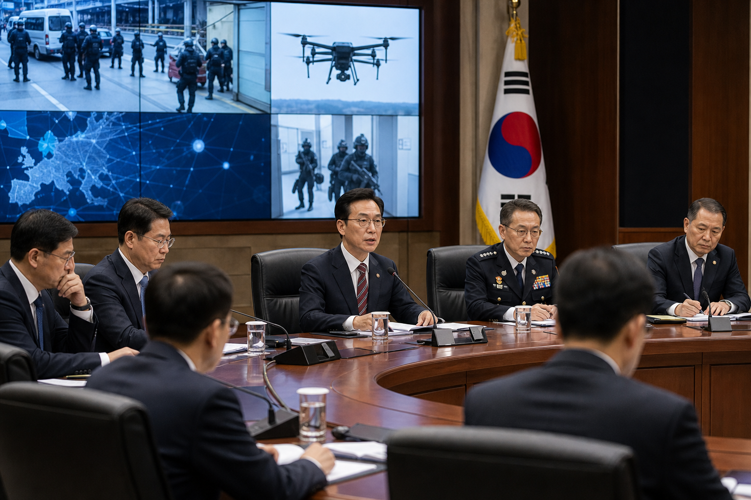 국가안보 기사 영향과 배경을 설명하는 이미지 - 정부는 국가테러대책위원회를 통해 국내 테러 단체의 지정·해제 절차를 마련하는 방안도 검토키로 했다. 테러 대응에서 단체 관리와 정보 공유가 중요...