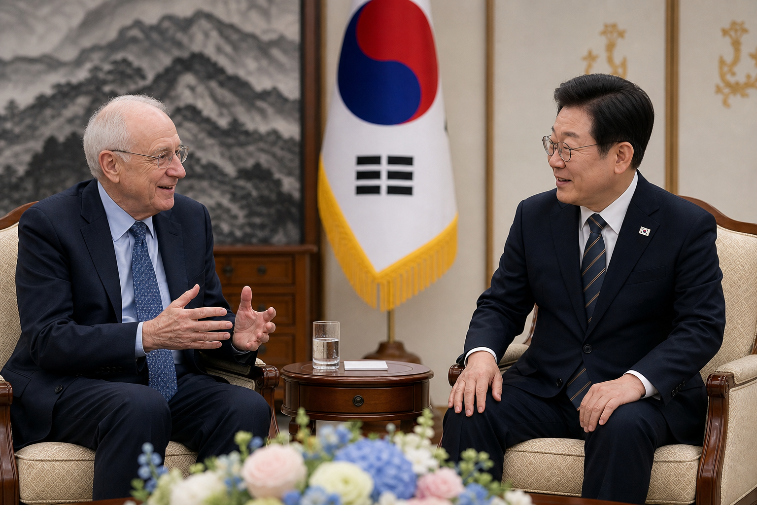 혁신성장 기사 핵심 맥락을 보여주는 이미지 - 연합뉴스에 따르면 이 대통령은 면담에서 “우리 하준경 수석의 스승님”이라고 하윗 교수에게 인사를 건네며 “유능한 제자를 키워 대한민국 국정에 큰...