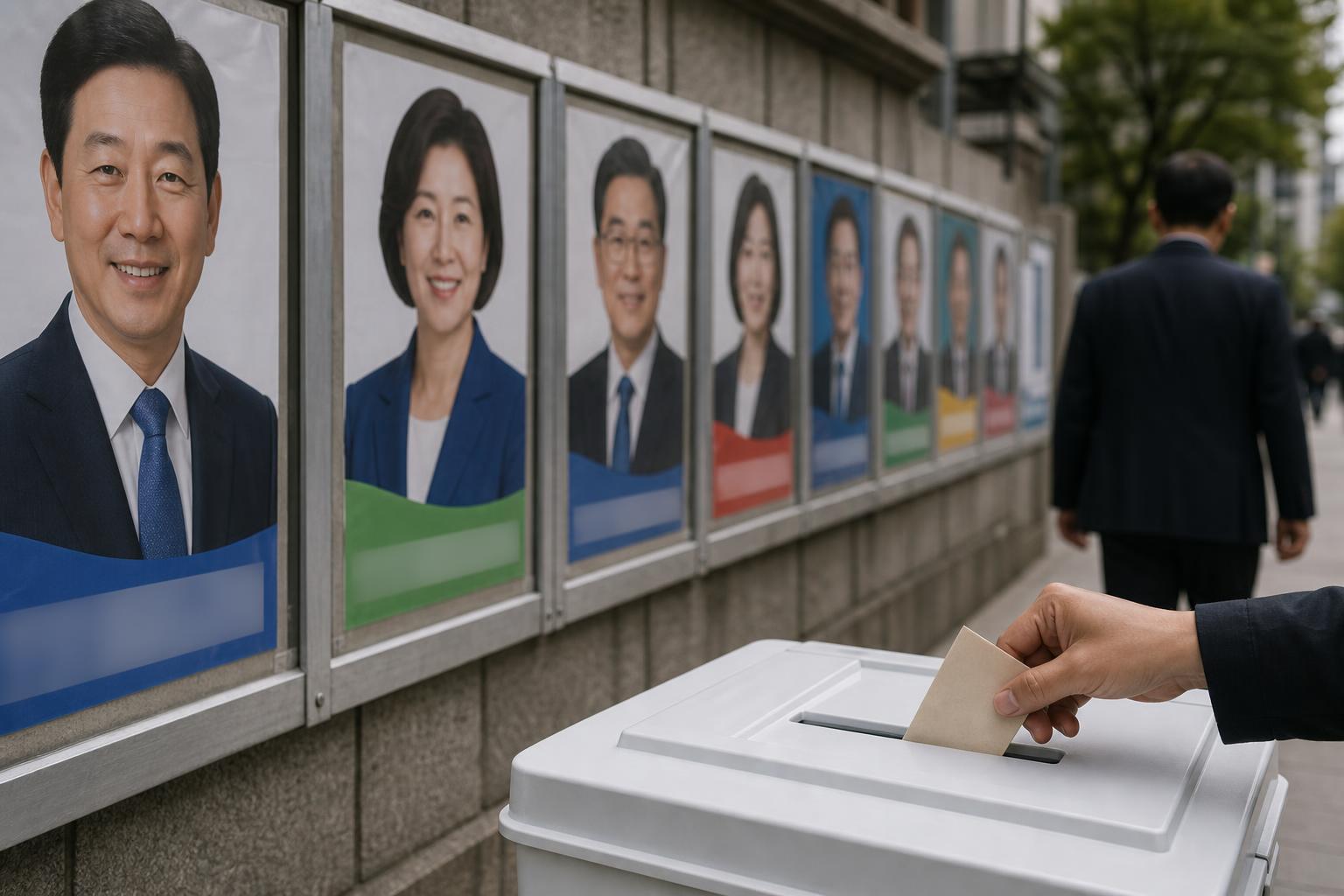 선거 후보, 투표함, 선거 포스터 기사 핵심 맥락을 보여주는 이미지 - 이번 선거에서 선출하는 선거직은 총 7개 분류로 정리된다. 광역단체장 16명, 기초단체장 227명, 광역의원(비례 포함) 933명, 기초의원(비...