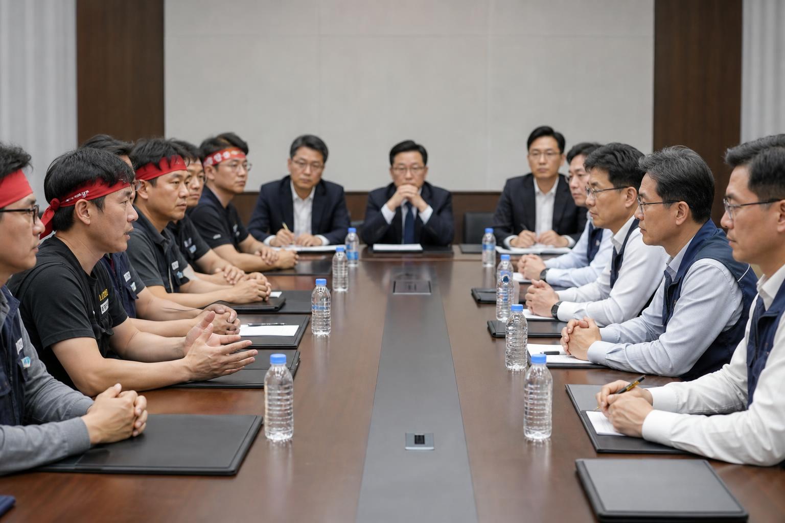 삼성전자 노조 기사 핵심 맥락을 보여주는 이미지 - 오늘 삼성전자 노사는 다시 마주 앉아 교섭을 진행한다. 이번 교섭은 파업 예정 시점이 가까워졌다는 점에서 사실상 마지막 담판 으로 평가된다. 노...