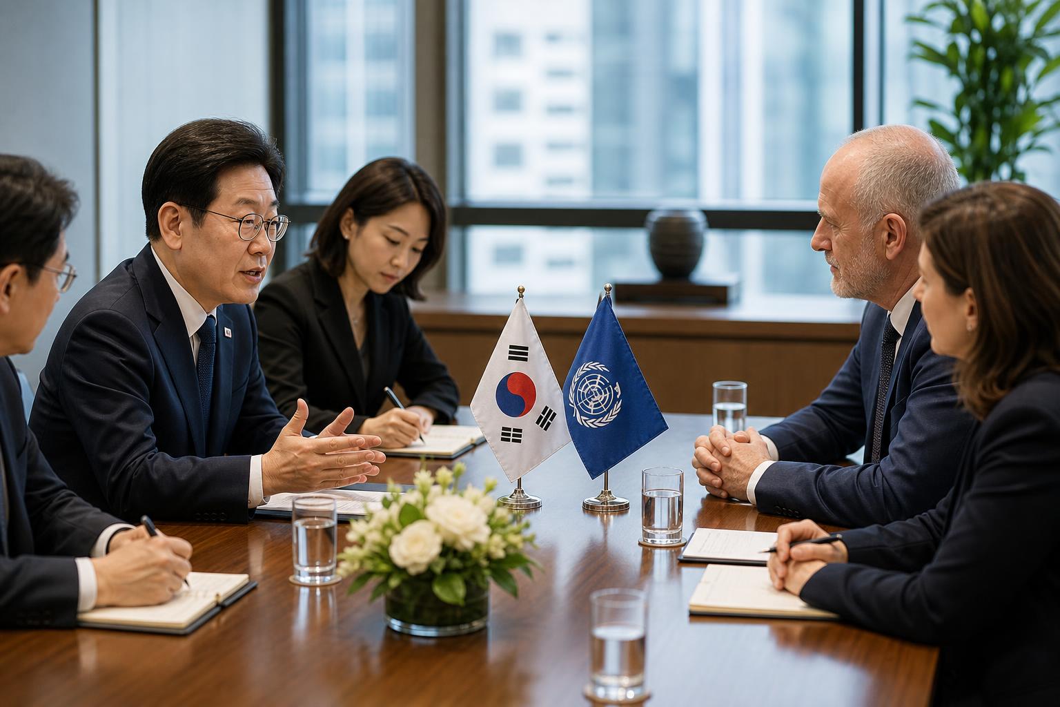 [AI 일자리] 기사 핵심 맥락을 보여주는 이미지 - 면담에서 이 대통령은 AI가 산업 전반의 생산성과 효율을 끌어올리는 동시에, 직무 변화와 고용 구조 재편을 촉발할 수 있다고 지적했다. 특히 그...