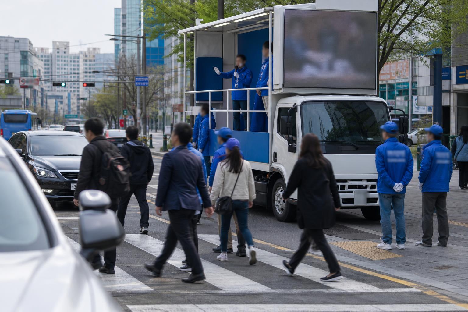 선거 유세차량 기사 영향과 배경을 설명하는 이미지 - 논란이 커지자 정당 측에서는 시민 불편을 인지하고 있다는 입장을 내놓고 있다. 민주당 경남도당 관계자는 “당에서도 시민들의 불편과 민원을 잘 인...
