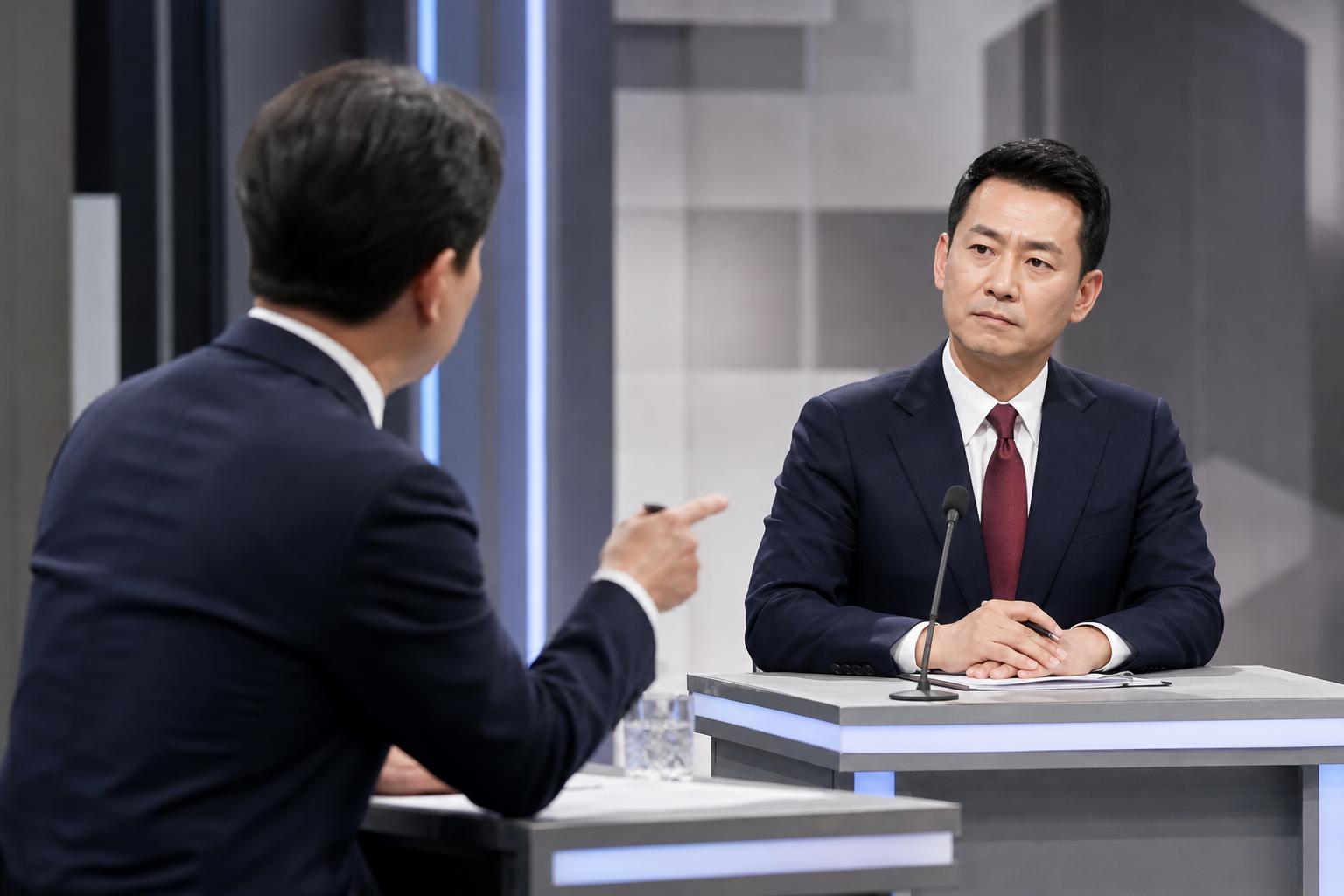 TV 토론 기사 영향과 배경을 설명하는 이미지 - 선거철이 되면 특정 인물과 특정 진영을 겨냥한 프레임이 강화되고, 토론에서도 이 프레임이 질문의 형태로 구현되는 경우가 많다. 이번 부산 북갑...