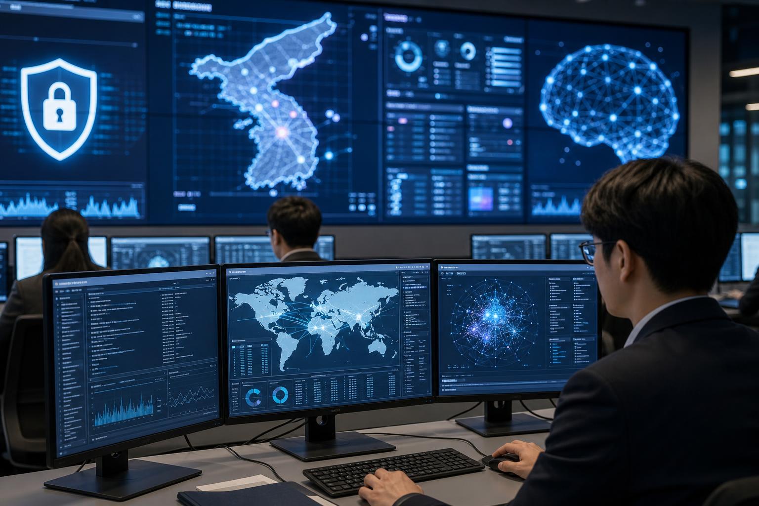 AI 사이버보안 기사 핵심 맥락을 보여주는 이미지 - 아시아경제에 따르면 정부는 AI 사이버위협 대응을 위해 민관이 함께 참여하는 협력 체계를 마련하고, 이를 기반으로 내년 독자 AI 정보보호 체계...