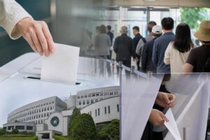 [사전투표, 투표소, 선거관리] 기사 대표 이미지 - 6·3 지방선거 사전투표 첫날 역대급 투표율…선관위는 ‘기표소 재출입’ 논란에 “법상 문제없어”