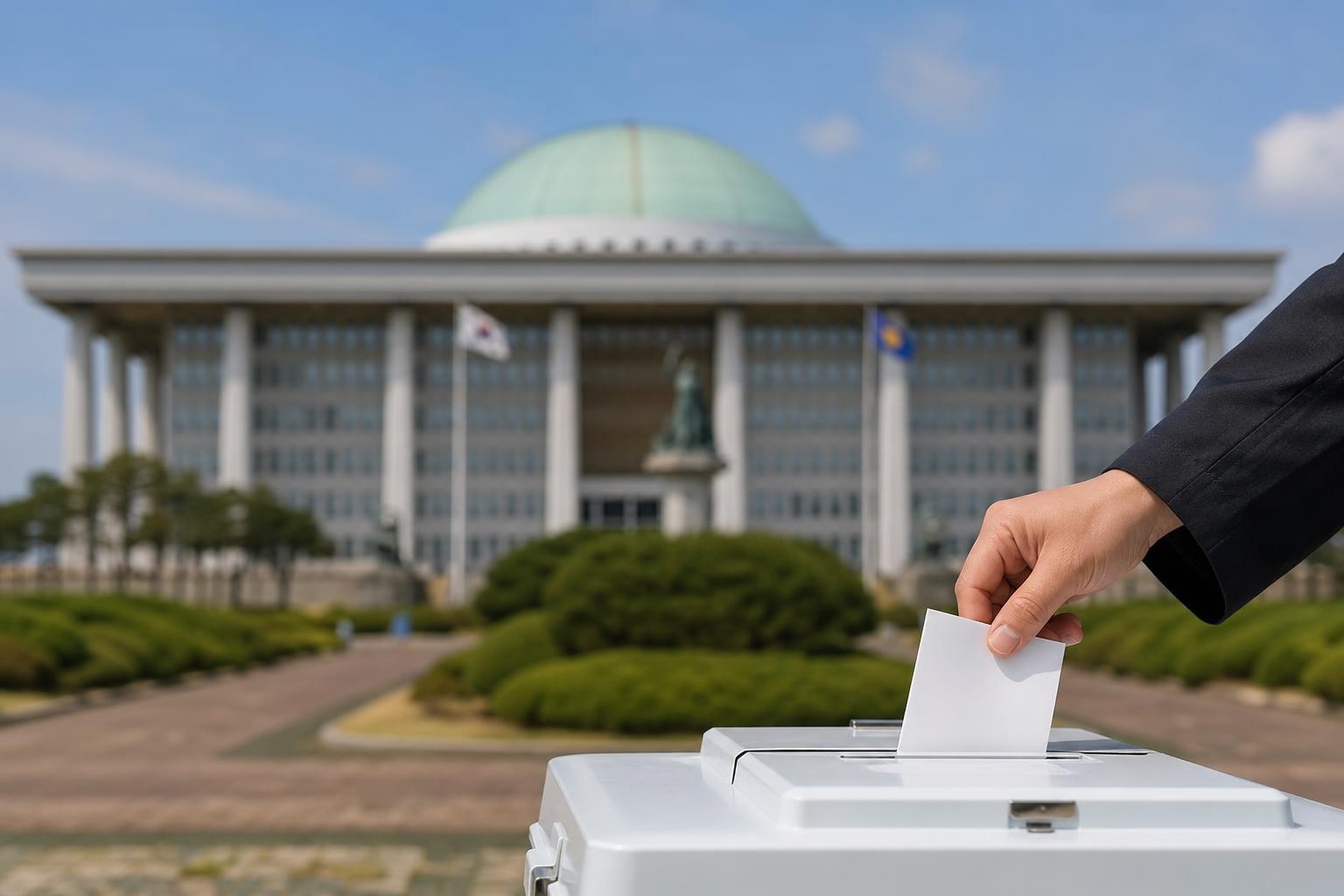 사전투표, 투표함, 국회의사당 기사 영향과 배경을 설명하는 이미지 - 이 같은 해석 경쟁은 선거 막바지 총력전 흐름과 결합하는 양상이다. 선거 국면에서 투표율은 단순 수치 이상의 의미를 갖는다. 여야는 높은 사전투...