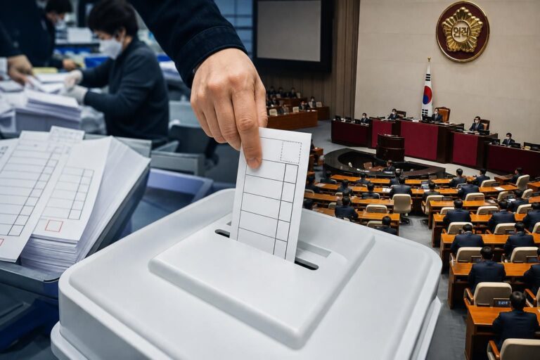 [투표용지, 선거관리, 국회] 기사 대표 이미지 - 총선 ‘투표용지 사태’ 놓고 재선거 공방…여야는 “원인 규명” vs “정치쇼”로 맞서