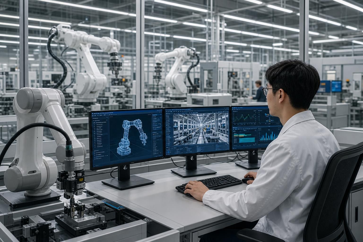 AI 제조거점 기사 영향과 배경을 설명하는 이미지 - 다만 대규모 거점이 실제 성과로 이어지려면 장비·공간 규모 못지않게 운영 설계가 중요하다. 예컨대 연구자와 기업이 어떤 수준의 데이터를 어떤 방...