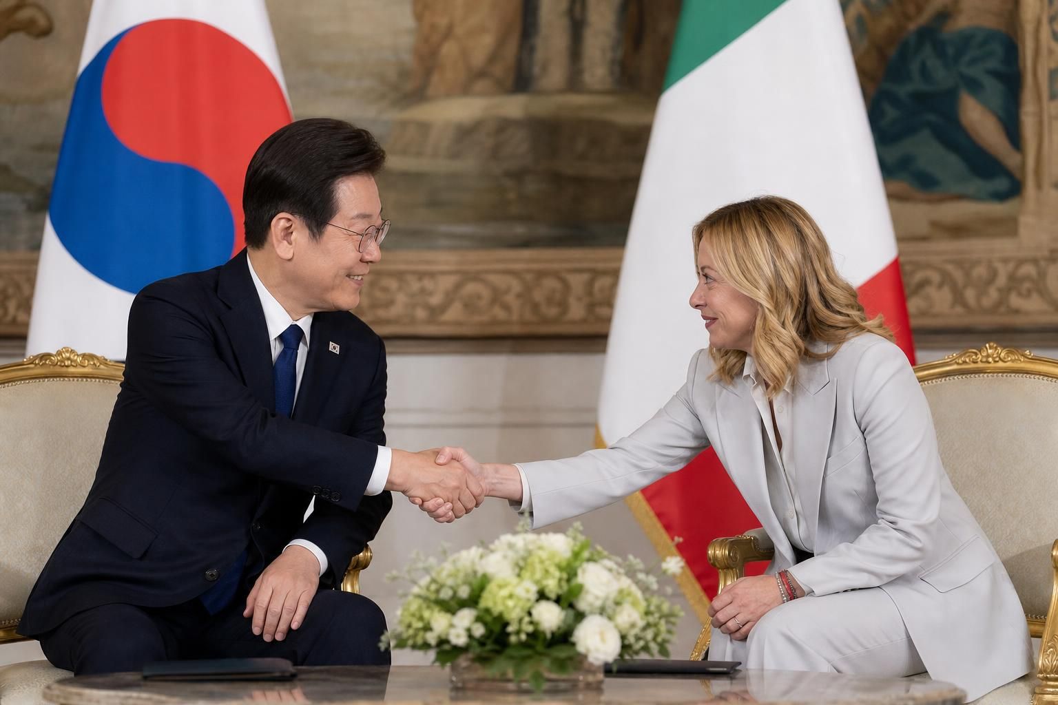 한-이탈리아 정상회담 기사 핵심 맥락을 보여주는 이미지 - 한겨레 보도에 따르면, 이 대통령과 멜로니 총리는 회담에서 AI, 양자, 우주 등 첨단 분야 협력을 확대하는 데 초점을 맞췄다. 이들 분야는 최...
