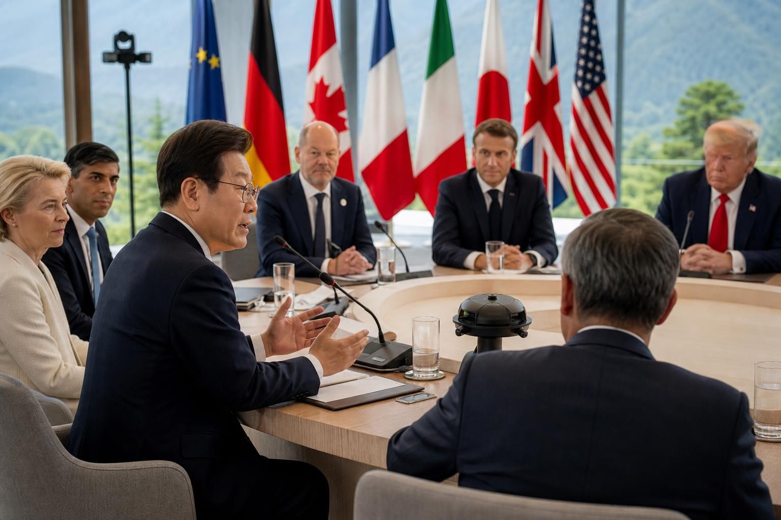 G7 summit 기사 핵심 맥락을 보여주는 이미지 - 이번 G7 무대에서 이 대통령이 집중할 것으로 알려진 주제는 AI와 개발협력이다. AI는 국가 간 경쟁과 규범 설정이 동시에 진행되는 영역인 만...