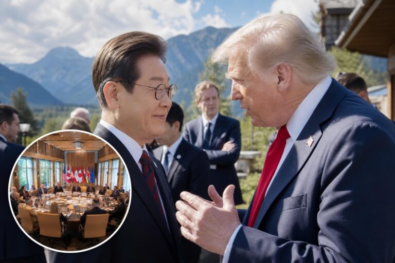 G7 정상회담 기사 대표 이미지 - G7 환영행사서 이(李)대통령-트럼프 ‘30초 대화’…관전 포인트는 한미회담 성사 여부