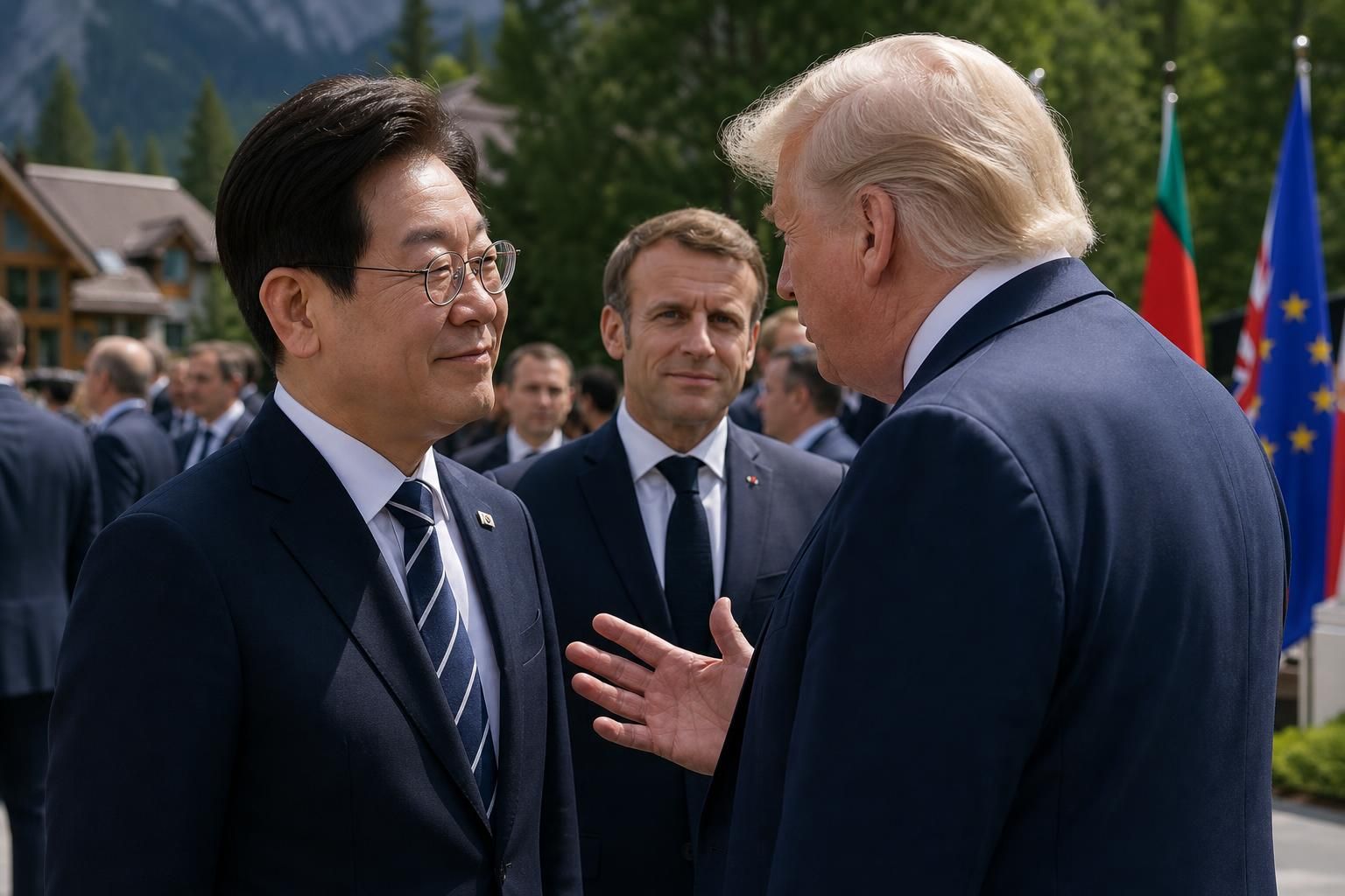 G7 정상회담 기사 영향과 배경을 설명하는 이미지 - 정상 간 회담이 성사될 경우, 의제는 통상 안보·경제·기술 협력 등으로 확장될 수 있다. 다만 구체적 의제나 후속 일정에 대해서는 아직 확인된...
