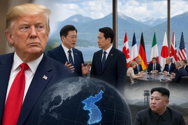 트럼프 G7, 한미 정상외교, 북한 평화 기사 대표 이미지 - G7에서 ‘북한 평화적 해결’ 논의…트럼프와의 틈새 소통, 기대와 쟁점