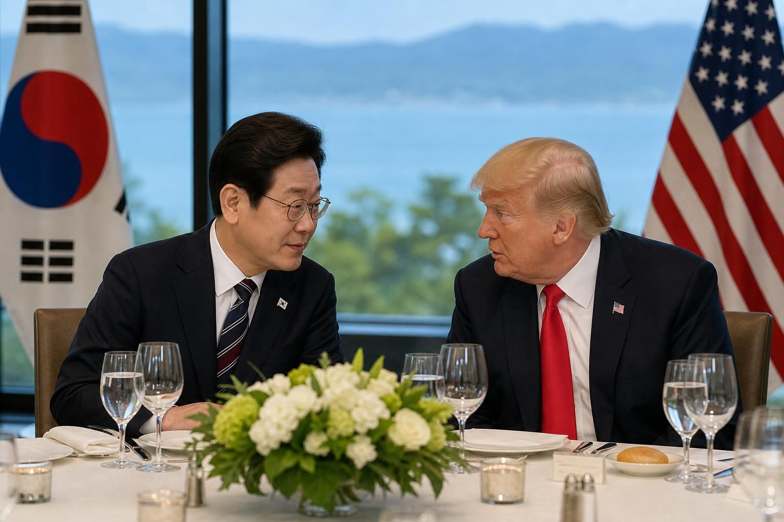 트럼프 G7, 한미 정상외교, 북한 평화 기사 핵심 맥락을 보여주는 이미지 - 보도에 따르면 이 대통령은 G7 일정 속에서 트럼프 대통령과 직접 혹은 비공식 채널을 통한 논의를 추진하겠다며, 북한 문제를 둘러싼 평화적 해결....